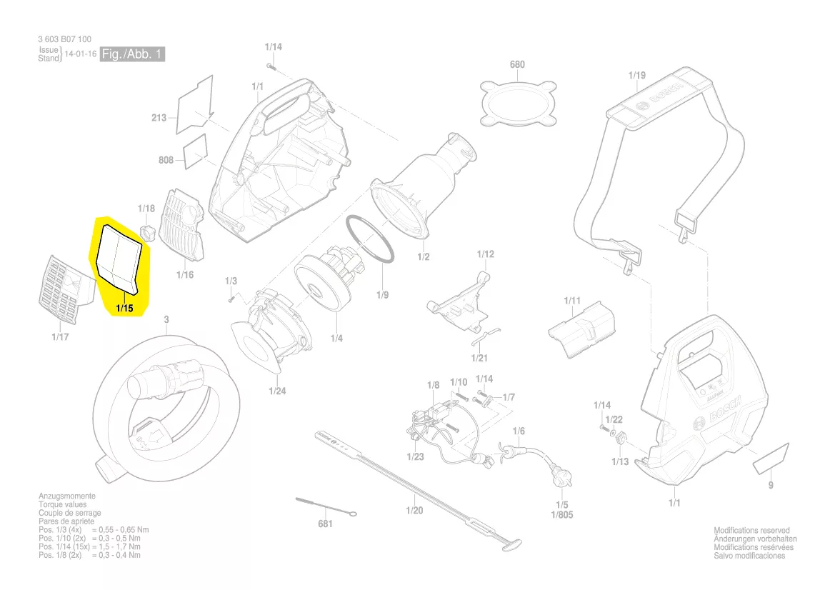 Filtre à air réf. 2 609 006 555 Bosch